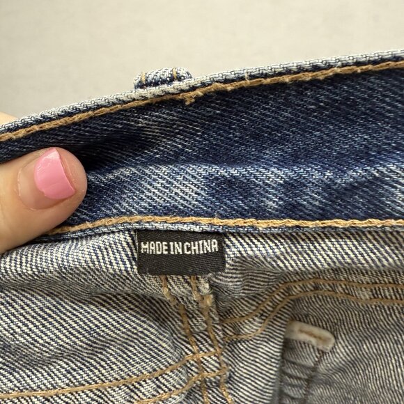 BlankNYC Shorts Womens 29 Blue Distressed The Perry Mom High Rise Denim Raw Hem - Picture 5 of 10